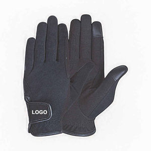 Gants d'équitation bleus ajustables pour hommes, qualité supérieure, service OEM, avec fermeture auto-agrippante, couleur unie - Product Image 2
