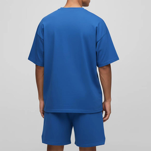 Men Summer <b>Shirt</b> Short Set 2 Piece <b>T</b>-<b>shirts</b> Shorts Jogger Set Breathable Cotton <b>Polyester</b> Casual Men's Short Tracksuit Sets - Product Image 2