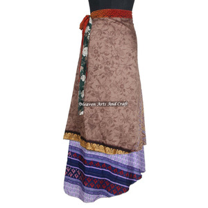 New 100 Ways to Wear Magic Wrap Skirt <b>Shirt</b> Vintage India Silk 38 Inch New Sari Silk Multi Wear Wrap Skirts Halter Sarong <b>Boho</b> - Product Image 2