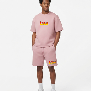 Ensemble décontracté respirant streetwear pour hommes, survêtement 2 pièces à capuche avec LOGO personnalisé, t-shirts et shorts d'été en jersey – Vente en gros - Product Image 6