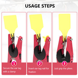 คีมติดป้ายหูสัตว์คุณภาพสูงเกรดทางการแพทย์ ทำจากเหล็กกล้าไร้สนิม ขายส่ง |   เครื่องมือติดป้ายสัตว์เลี้ยงแบบใช้มือ คุณภาพพรีเมียม ทนทาน - Product Image 4