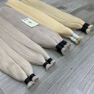 Nueva Llegada de Alta Calidad 12A Virgen Cutícula Alineada Rubio Platino Extensiones Humanas a Granel Natural Recto Donante Único Nueva Trama - Product Image 2