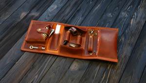 Étui de Voyage Personnalisé en Cuir Véritable pour Pipe, Pochette Vintage pour Tabac, Accessoire de Voyage Durable PRB-0003 - Product Image 4