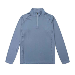 Suéter de Punto Negro para Hombre, Cuello Alto, Manga Larga, Cierre de Cremallera, Corte Regular, Secado Rápido, para Otoño - Product Image 6