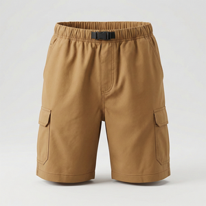 Pantalones Cortos Cargo Casuales para Hombre, 98% Algodón BCI, 2% Elastano, con Cordón, Estilo Hip Hop, Tela No Tejida, Elásticos, Disponibles para Marca Privada - Product Image 1