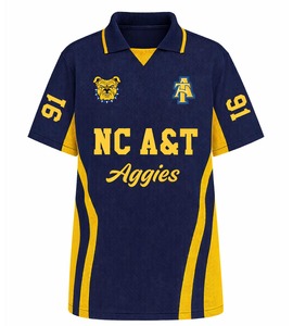 HBCU Norte |   Popelina Transpirable Carolina A&T para Jersey Universitario NC A&T, Ropa Universitaria con Estampado Personalizado, Colores Personalizados, Secado Rápido - Product Image 1