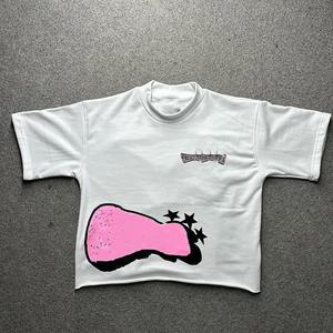 Camisetas de Moda Masculina 2025 con Estampado en Relieve, 100% Algodón, Tallas Grandes, Peso de la Tela 240 Gramos, Variedad de Colores, Tallas Estadounidenses - Product Image 1