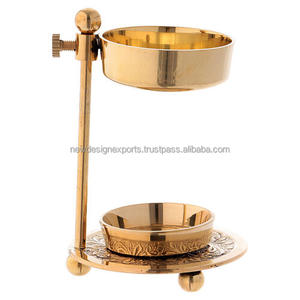 เตาเผากำยานทองเหลืองทำมือ ปรับระดับได้ด้วยสกรู วัสดุโลหะทั้งหมด ขายส่ง - Product Image 2