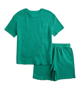 Ropa de Dormir de Manga Corta de Punto para Niños de Alta Calidad, Personalizable, de Algodón, Informal - Product Image 1