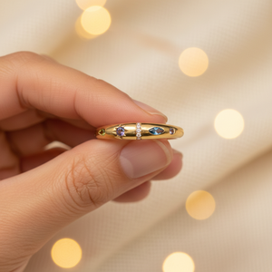 Multi Shape Zircon Diamond <b>Chunky</b> Dome Engagement Anniversary Wedding Band for Women 925 Sterling <b>Silver</b> Starburst Acrostic <b>Ring</b> - Product Image 4