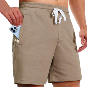 Shorts pour hommes de qualité supérieure, en tissu molletonné en coton, coupe athlétique douce, confortables, pour un usage quotidien et la salle de sport. - Product Image 5