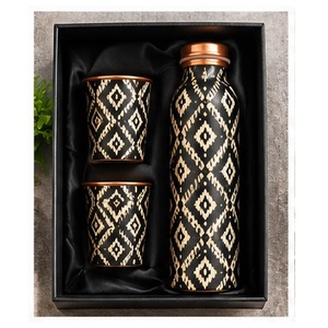 Juego de Botellas de Agua de Cobre Ecológicas con Diseño de Flor de Cerezo Oriental, con Dos Tazas, Libres de BPA, Diseño Portátil, para Regalos Empresariales - Product Image 4