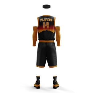 Vêtements de basketball en sublimation de haute qualité, maillot de sport, logo d'équipe personnalisé, numéro, uniforme, taille plus, respirant, 100% - Product Image 4