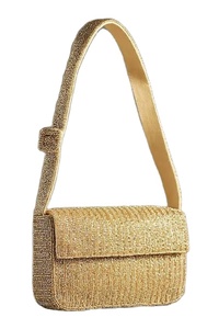 Bolso de Hombro de Lujo Hecho a Mano con Cuentas y Bordado de Cuentas de Semilla, Diseño Simple, Bolso Portátil Personalizado para Damas, Hecho en India - Product Image 6