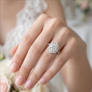 Expédition directe en gros Hong Kong personnalisé 2CT Centre 14k solide or blanc véritable SI diamant Fine Jewelry bagues de fiançailles pour les femmes - Product Image 2