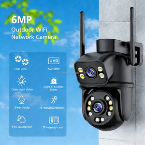 Cámara IP WiFi PTZ de Doble Lente y 6MP <span class=keywords><strong>para</strong></span> Exteriores |   Cámara de Seguridad Inteligente <span class=keywords><strong>ICSee</strong></span> P2P con Seguimiento Automático por IA y Visión Nocturna a Todo Color - Product Image 1
