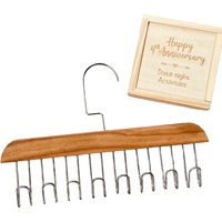 Cintre multifonctionnel moderne 8 supports à crochets affichage en bois cravate ceinture crochet cintre organisateur pour placard en Stock fabriqué au Vietnam