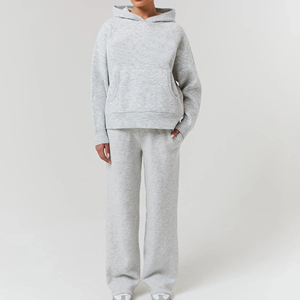 Survêtement d'hiver sur mesure, taille plus, uni, pour femmes, avec service OEM, écologique, réversible, 100% coton - Product Image 3