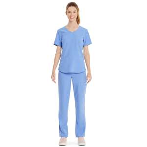 Uniformes Médicos Más Vendidos en 2026, Uniformes de Hospital Transpirables de Sarga, Uniformes de Enfermería de Manga Corta, Nuevo Color, Conjunto de Uniformes Unisex - Product Image 1