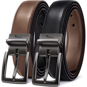 Ceintures en cuir de vachette pour hommes, ceinture décontractée en cuir de vachette de haute qualité avec boucle en alliage - Design tendance, écologique et respirante - Product Image 2