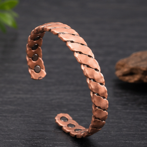Auténtico Brazalete Abierto Magnético de Cadena Trenzada de Metal, Joyería de Metal de Lujo, Regalo Promocional Novedoso - Product Image 2