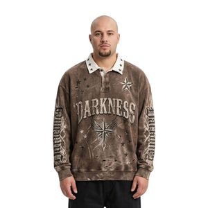 Felpe Polo in Cotone Felpato Personalizzate con Grafica <span class=keywords><strong>Farfalla</strong></span> Rosa, Stampa Streetwear Effetto Consumato - Product Image 3
