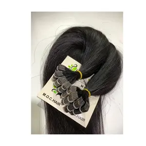 Grosir rambut asli rambut manusia ditarik ganda pita warna alami Vietnam dalam ekstensi rambut