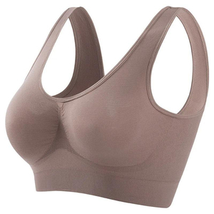 Soutien-gorge de sport grande taille pour femme, maintien élevé, logo simple sur le devant, respirant, réversible, avec coussinets amovibles, 100 % sport - Product Image 4