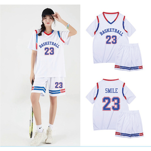 Conjuntos de Baloncesto al por Mayor para Mujer, Uniformes de Baloncesto Transpirables para Escuela Secundaria y Universidad, Uniformes de Baloncesto para Chicas - Product Image 1