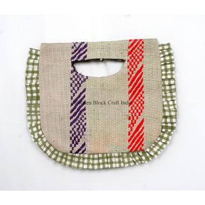 Luxury best Classic Cotton Kantha Messenger Bag Handcrafted Handmade Magnetic Closure Ruffles Landscape Pattern Wrist Handle - Product Image 1