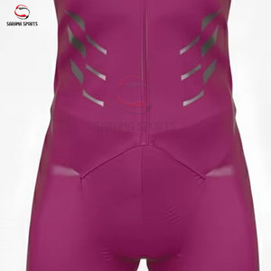 Combinaison de cyclisme personnalisée pour hommes, vente en gros d'usine, impression sublimée de haute qualité, combinaison courte à manches courtes - Product Image 3