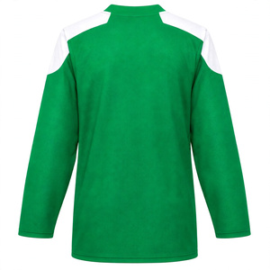 Camiseta de Hockey sobre Hielo Sublimada Verde Personalizada para Hombre, Manga Larga, Cuello en V, para Entrenamiento y Partido, Transpirable, de Poliéster, para Práctica Deportiva - Product Image 2