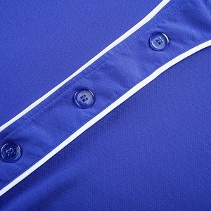 Camiseta de Fútbol Azul de Manga Corta para Hombre, Cuello Camisero, Absorbe la Humedad, 100% Poliéster, Color Sólido, Corte Regular - Product Image 6