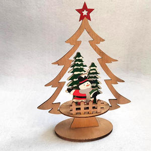 Custom Wood <b>Christmas</b> Table Ornaments Centerpiece Wood Snowman <b>Reindeer</b> Santa Unfinished Wooden <b>Christmas</b> Ornaments - Product Image 3