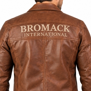 Men Classic Stylish Modern Versatile Durable Comfortable Customizable Zipper Closure Style <b>Long</b> Sleeve <b>Leather</b> <b>jacket</b> For Men - Product Image 5