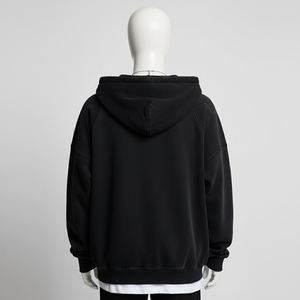Custom Light <b>Grey</b> Pullover Hoodie Oversized Heavyweight Cotton <b>Fleece</b> Hooded Sweatshirt Plain Casual Streetwear Blank Hoo - Product Image 2