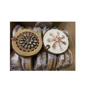 Customized logo Handwoven Cowrie Seashell Rattan Beach Bag for Fashion Accessory Everyday Use Beach or Picnic Bag Gift Souvenir - Product Image 2