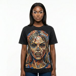 Camiseta de algodón vintage para mujer con estampado gráfico de terror medieval de Doctor de la Peste, estilo streetwear, estética oscura, de fábrica - Product Image 2