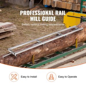 Sistema di guida per fresatura in alluminio regolabile da 9 piedi con 4 kit di barre trasversali per segatronchi, macchine per la lavorazione del legno e guide per seghe a nastro - Product Image 2