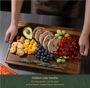 Planches à découper en bois, planche à pizza sur mesure, plateau rectangulaire pour charcuterie, avec poignée, écologique, épaisseur 1,5 cm, passe au lave-vaisselle - Product Image 5