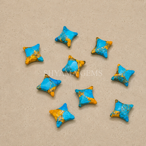 ลูกปัดพลอยหลากสีสัน ขนาด 15 มม. สีส้ม น้ำเงิน เทอร์ควอยซ์ รูปดาวนินจา สำหรับทำเครื่องประดับและงานฝีมือ - Product Image 4