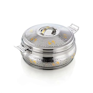 Wholesale Customizable Stainless Steel Casserole Pot With Lid Round Polished Design Gold Printed Accents - Product Image 6