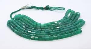 Cuentas Cilíndricas Facetadas de Ónix Verde de 7-9 mm, Cuentas de Ónix Verde para Joyería, Cuentas de Ónix Semipreciosas con Forma de Tubo para Joyería - Product Image 5