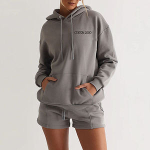 Ensemble sweat-shirt décontracté à capuche et pantalon de jogging pour femme, couleur unie, manches longues, avec cordon de serrage - Product Image 2
