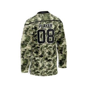 Maillots de hockey sur glace personnalisés, impression par sublimation intégrale, avec logos en appliqué sergé et tissu mesh athlétique à séchage rapide - Product Image 4