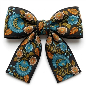 Ruban Jacquard Floral Multicolore 50mm en Gros, Anti-rétrécissement, 100% Polyester, Bordure Brodé Tissé pour Sarees et Cadeaux - Product Image 2