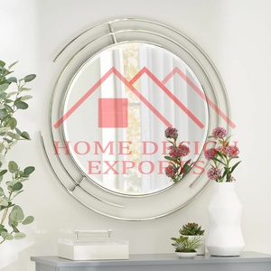 Espejo de pared con marco de metal con cable para sala de estar, hotel, dormitorio y baño, espejo de pared de restaurante de diseño clásico - Product Image 6