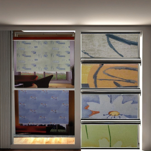 Persiana Enrollable Jacquard de Doble Color Personalizable y Elegante con Cuerda de Escalera para Cubrir Ventanas de Hogar u Oficina, Persianas Laterales - Product Image 5