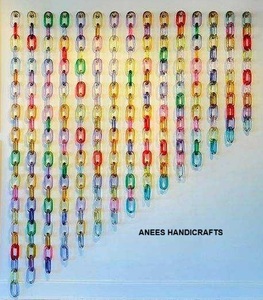ANEES HANDICRAFTS Chaîne de maillons en résine Décoration murale artistique tendance Forme irrégulière Faite à la main Meilleurs éléments de décoration artisanale pour la maison - Product Image 1