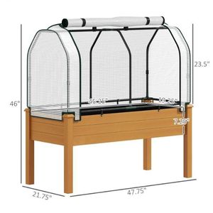 Lit surélevé avec bac à plantes en sable pour pots et jardinières - Product Image 6
